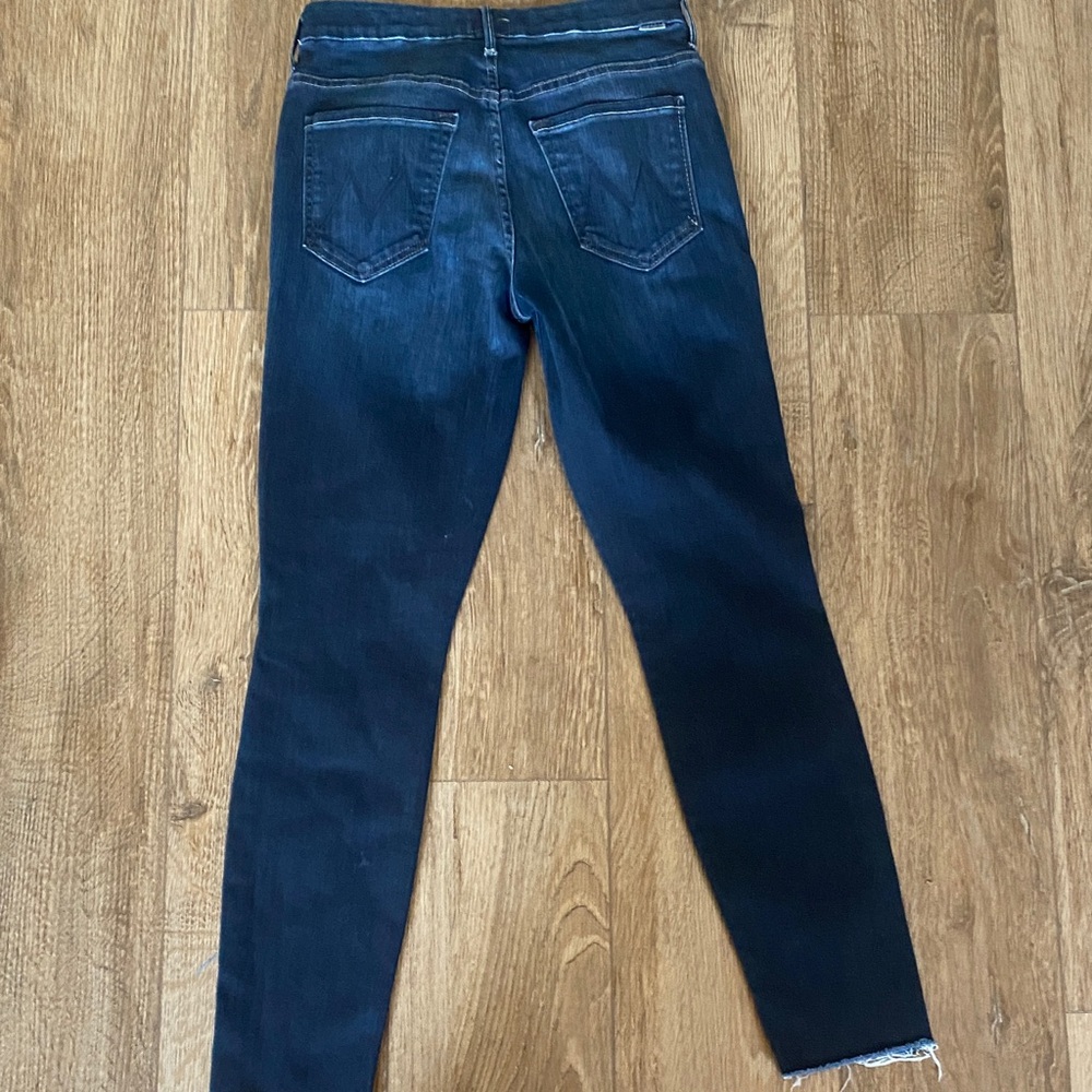 MOTHER Mother High Waisted Looker Ankle Looker Fray Night Owl Size 27 - Picture 8 of 14